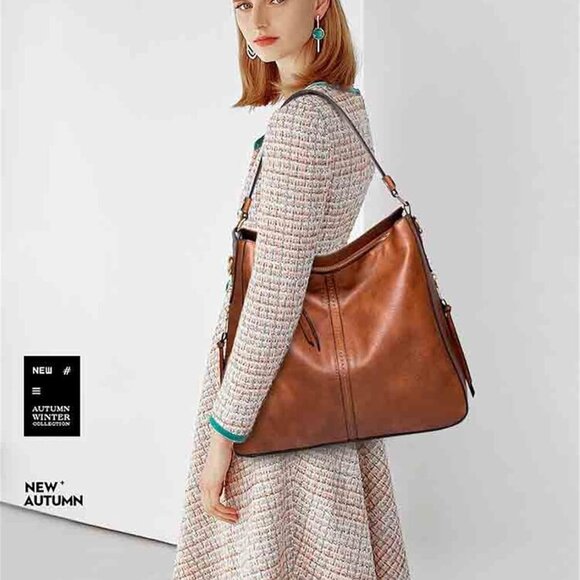 Womens Tote Bag Handbags Shoulder Bag PU Leather Fashion Hobo with Adjustable Sh - Picture 6 of 7